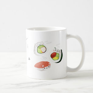 Cat plus Sushi equals Cuteness! Coffee Mug