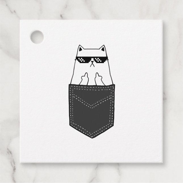 cat pocket    favour tags (Front)