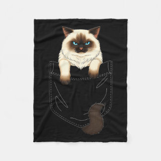 Cat Pocket Matching Cat And Owner Clothes Ragdoll  Fleece Blanket