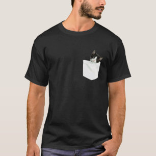 Cat Pocket Peeking Cute Cat in Pocket T-Shirt