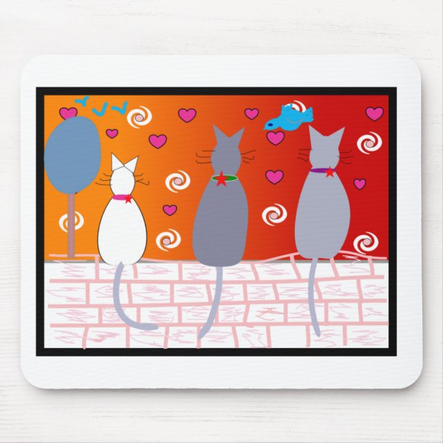 Cat Pop Art Mouse Mat (Front)