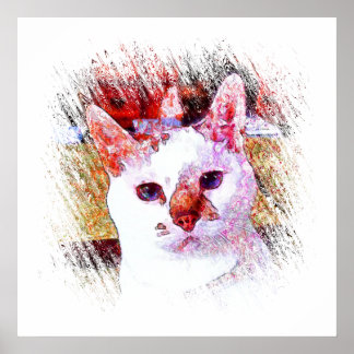 CAT PORTRAIT ANGEL Poster