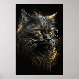 Cat Portrait Animal Nature Wildlife Wild Spirit Poster