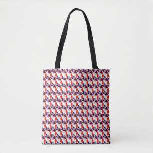 Cat Portrait – Bold Graphic Art Orange and Violet Tote Bag