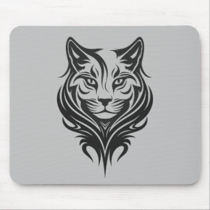 Cat Portrait Furry Cool Vector Graphic Mouse Mat