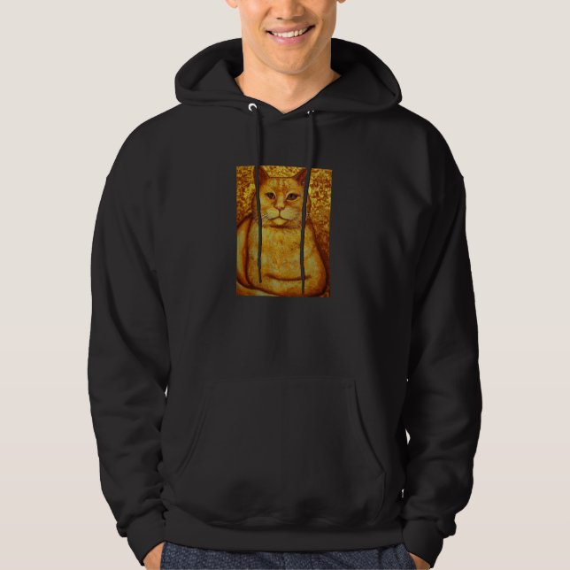 Cat Portrait Gustav Klimt Style   Hoodie (Front)