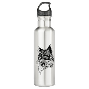 Cat Portrait hand-drawn 710 Ml Water Bottle