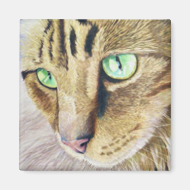 Cat Portrait Magnet (Front)