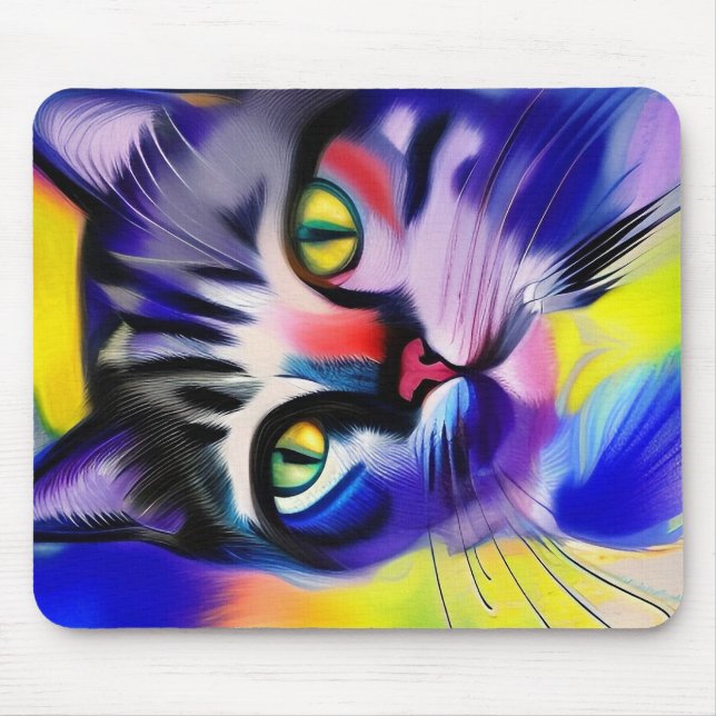 Cat portrait mouse mat (Front)