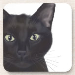 Cat, Portrait of Gus Coaster<br><div class="desc">Cat,  Portrait of Gus by Fabfunky. Features an upclose image of a cute black cat. | 191548D</div>