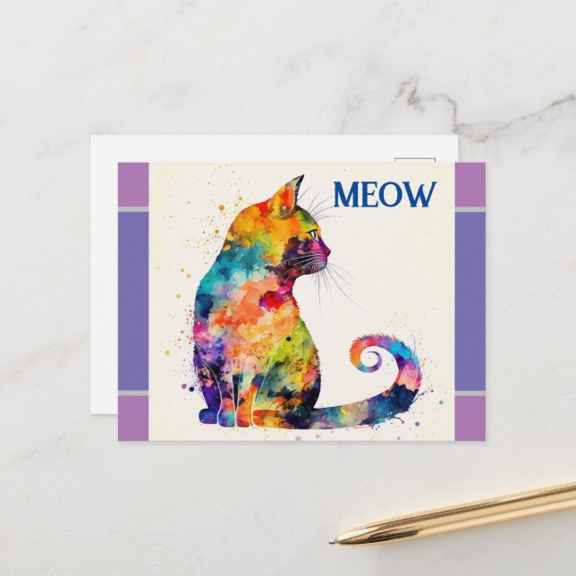 Cat Postcard (Front/Back In Situ)