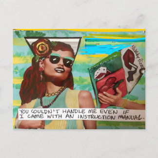 Cat postcard by bad girl art