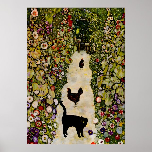 Cat Poster Famous Klimt (Front)