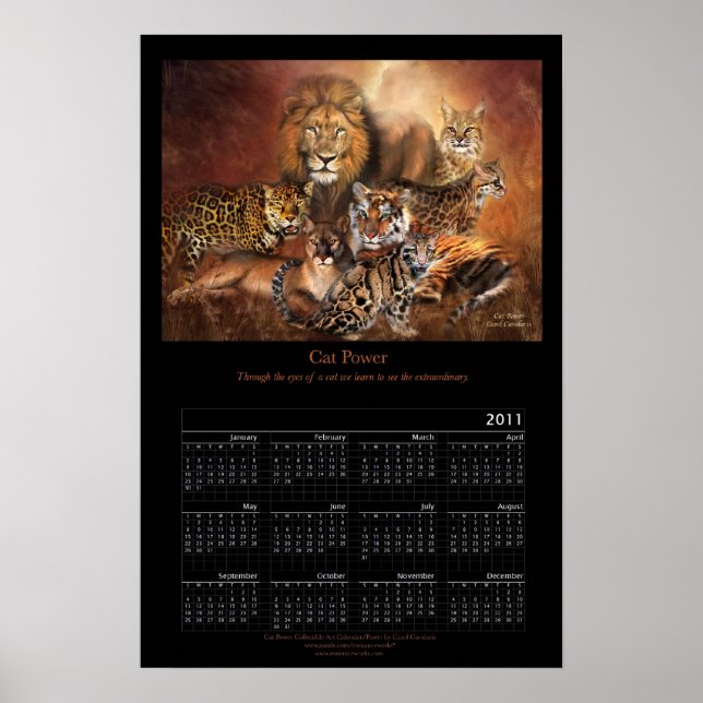 Cat Power 2011 Art Calendar Poster (Front)