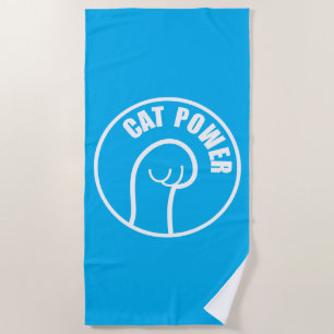 Cat Power Beach Towel