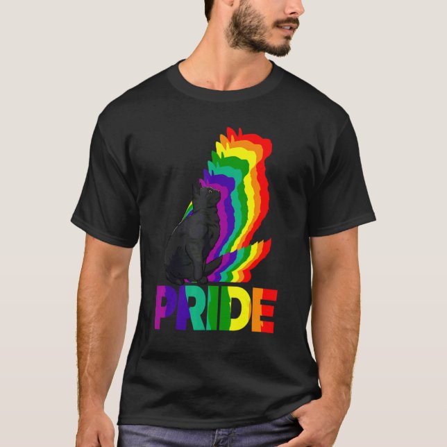 Cat Pride Cat Rainbow Colour  Cat  Kitten 11 T-Shirt (Front)
