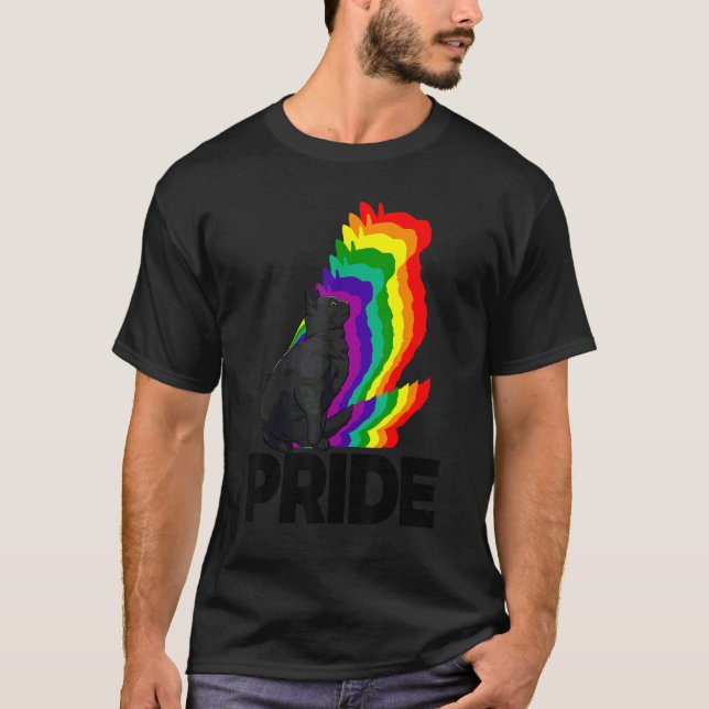 Cat Pride Cat Rainbow Colour  Cat  Kitten 5 T-Shirt (Front)