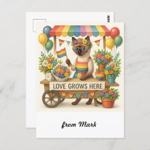 Cat Pride Paws Cat-inspired Pride LGBTQ Postcard
