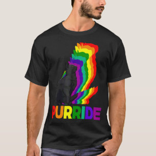 Cat Pride Purride Cat Rainbow Colour Cat Kitte T-Shirt