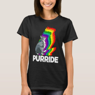 Cat Pride Purride Cat Rainbow Colour Cat Kitten 5 T-Shirt