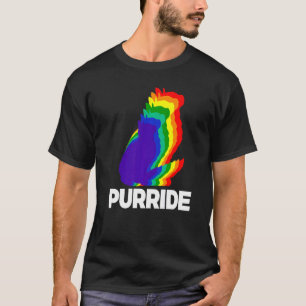 Cat Pride Purride Cat Rainbow Colour Cat Kitten T-Shirt