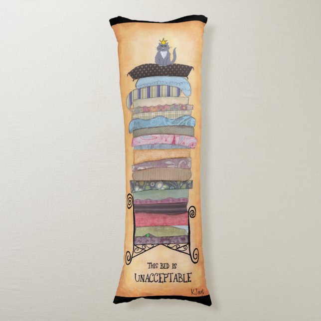 Cat Princess and the Pea Pillow (Front Vertical)