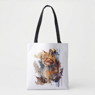 Cat Print for Cat Lover Cat Mum Tote Bag