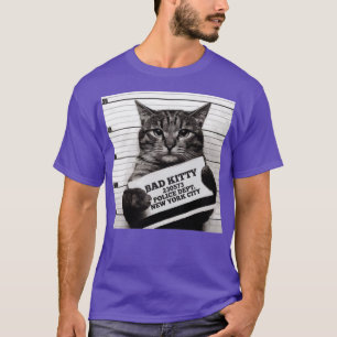 Cat Prison Jail Prisoner Bad Kitty Mugshot  T-Shirt