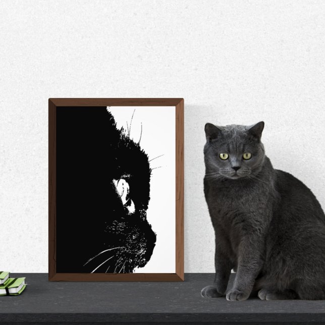 Cat Profile Silhouette Abstract unframed Photo Print (Creator Uploaded)