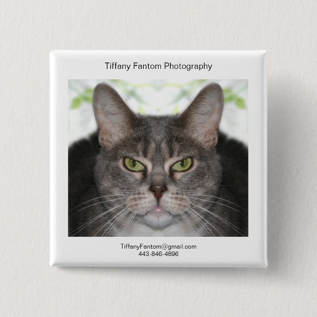 Cat Promo Piece 15 Cm Square Badge (Front)