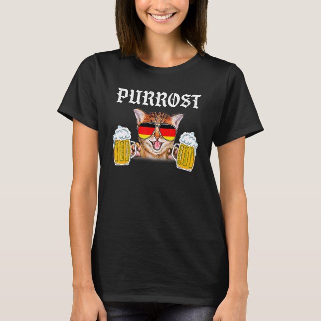 Cat Prost German Octoberfest  Women Purrost T-Shirt (Front)