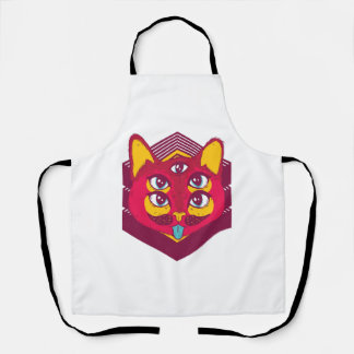 Cat Psychedelic Apron