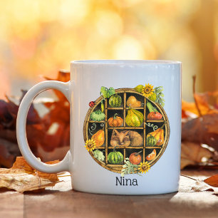 Cat & Pumpkin Coffee Mug