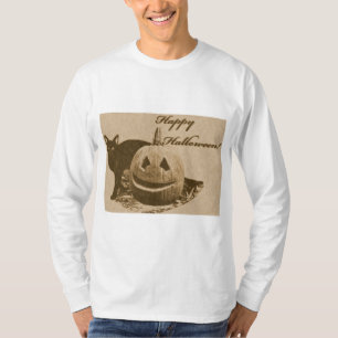 Cat & Pumpkin Happy Halloween T-Shirt