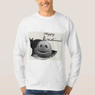 Cat & Pumpkin Happy Halloween T-Shirt
