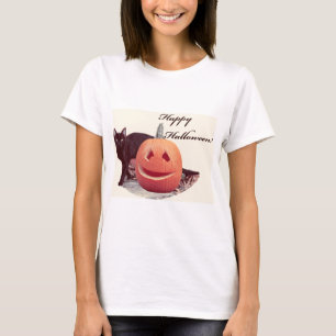Cat & Pumpkin Happy Halloween T-Shirt
