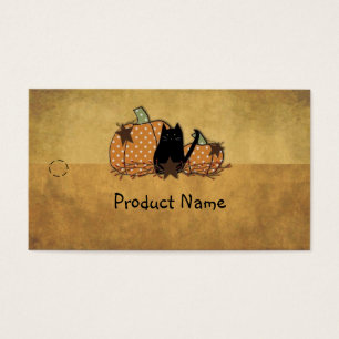 Cat & Pumpkins Hang Tag