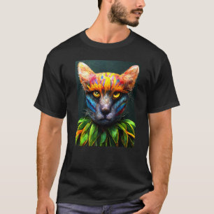 Cat Punk Cyborg Men Women Boys Girls 2 T-Shirt