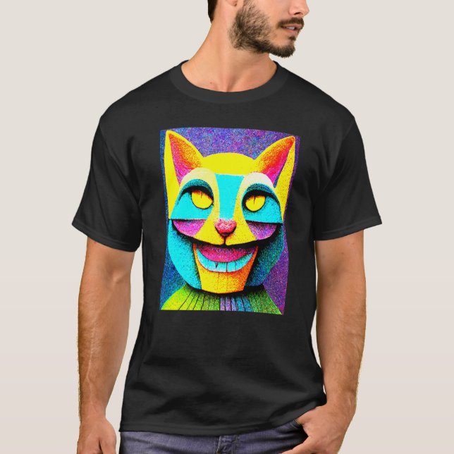 Cat Punk Cyborg Men Women Boys Girls T-Shirt (Front)