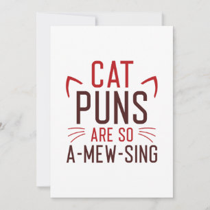 Cat Puns Are So Amewsing Thank You Card