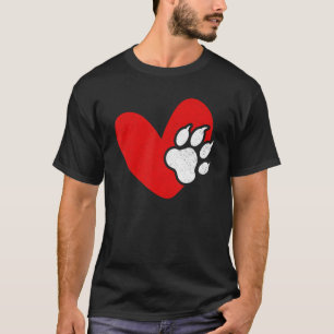 Cat Puppy Heart Art I Love Cats Paw Kitten T-Shirt