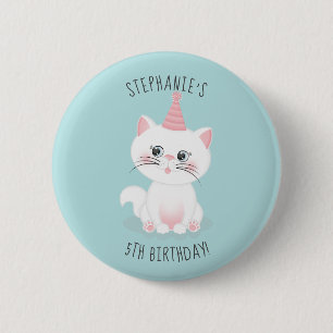 Cat Purr-fect Day Birthday 6 Cm Round Badge