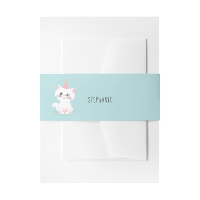 Cat Purr-fect Day Birthday Invitation Belly Band (Front Example)