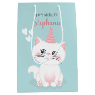 Cat Purr-fect Day Birthday Medium Gift Bag