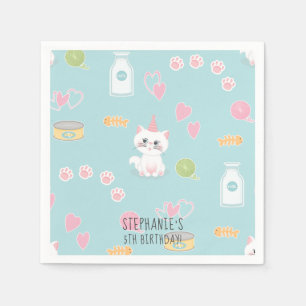Cat Purr-fect Day Birthday Napkins