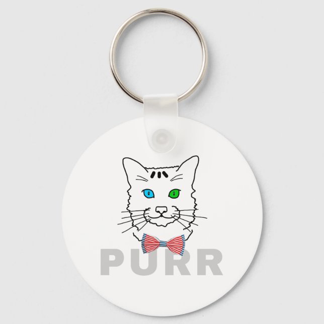 Cat Purr Key Ring (Front)