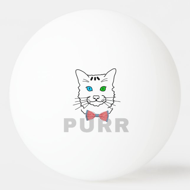 Cat Purr Ping Pong Ball (Front)