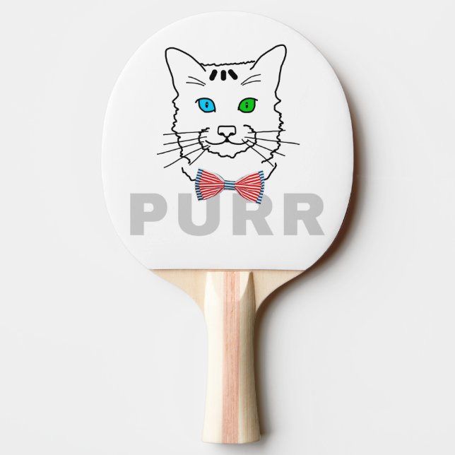 Cat Purr Ping Pong Paddle (Back)