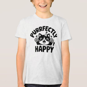 Cat Purrfectly Happy Purr Perfect Tri-Blend Shirt