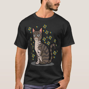 Cat Puzzle Piece Autism Awareness Kitten Boys Girl T-Shirt